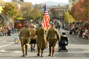 Veterans Day Parade and flyover in Petaluma