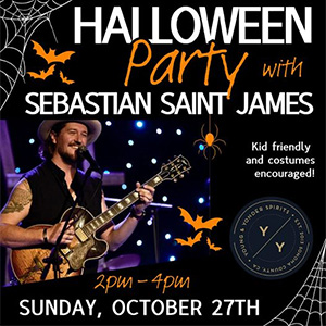 Halloween party with Sebastian Saint James at Young & Yonder Spirits in Healdsburg