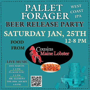 Pallet Forager beer release party at Moonlight Brewery