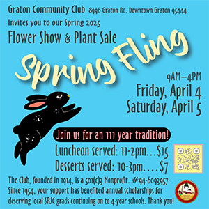 Graton Commuity Club Flower Show & Plant Sale