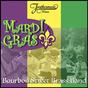 Mardi Gras at Furthermore Wines with Bourbon Street Brass Band