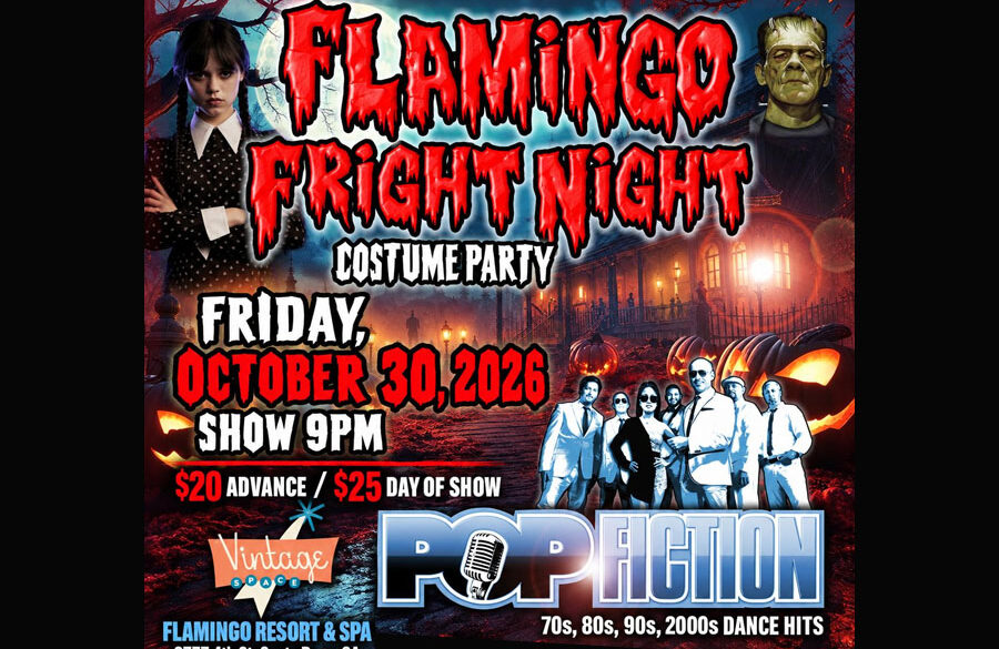 Flamingo-Halloween-L Flamingo Fright Night with Pop Fiction